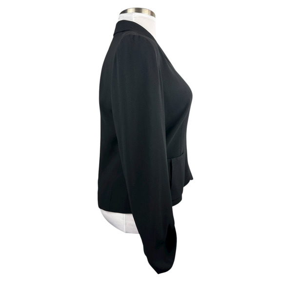 Talbots Black Career Blazer Size 14 Button Business Work Professional Classic - Picture 5 of 12